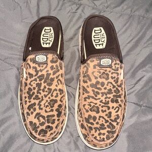 Hey Dude women’s Animal Print Slip-On Loafers